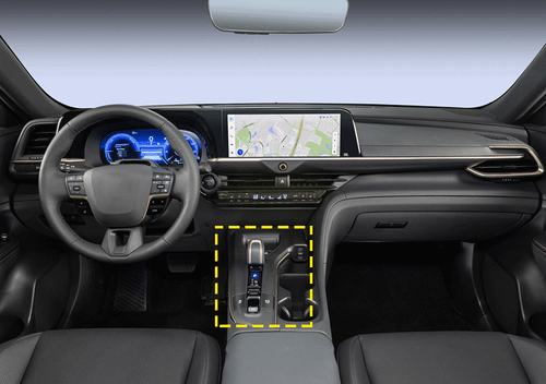 For Toyota Crown 2023-2024 Gloss Black Console Gear Shift Box frame Cover trim - Foto 4 di 5