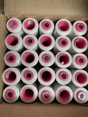 50 Spools Cream Multi Purpose Serger Sewing Threads T27 Quality 6000 YDS / Cone - Picture 2 of 4