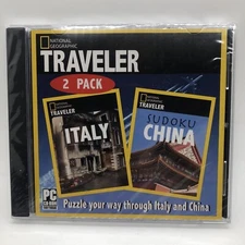 National Geographic Traveler 2 Pack: Italy + Sudoku China (New PC Game) Puzzles