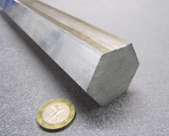 Barra hexagonal de aluminio 6061 1,50 (1 1/2")" hexagonal x 3 pies de longitud Foto 2 de 4