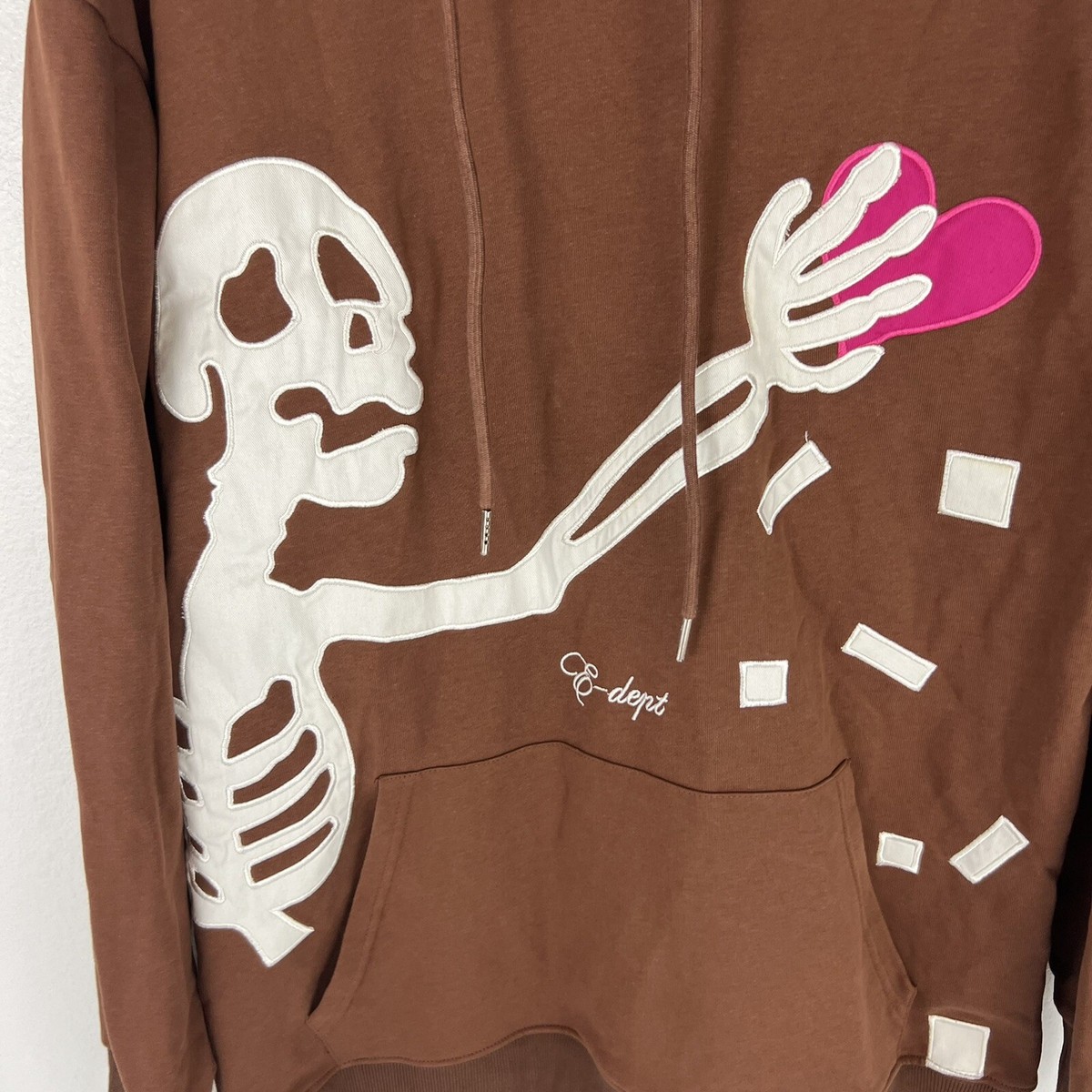 Aelfric Eden ★City of Love スリーブ スウェットシャツ Aelfric Eden Mens Brown Skeleton Heart Thief Print Pullover