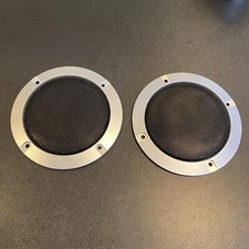 Speaker Cover For Car Audio Speaker Silver ABS Frame Metal Mesh For 4 Speakers