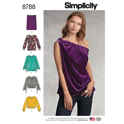 SIMPLICITY Schnittmuster 8788 Misses Damen Top 14-22 OOP