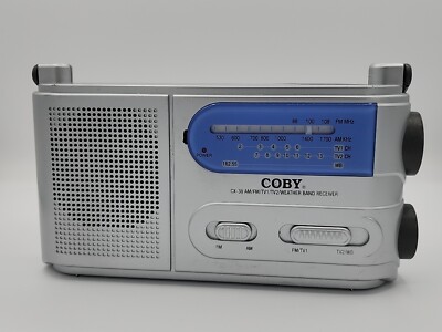 2006 Coby CX-38 Portable AM FM TV / Weather Band Radio - No Cord ...