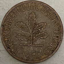 Germany 🇩🇪 1974 2 Pfennig Coin