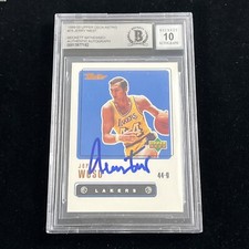 JERRY WEST Signed 1999-00 UD Retro #75 LA Lakers Great Autograph Auto HOF RIP