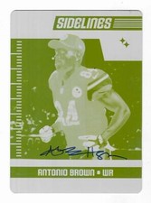 Antonio Brown 2018 SCORE NFL PP AUTOGRAPH CARD 1/1 Steelers Buccaneers AUTO 1OF1