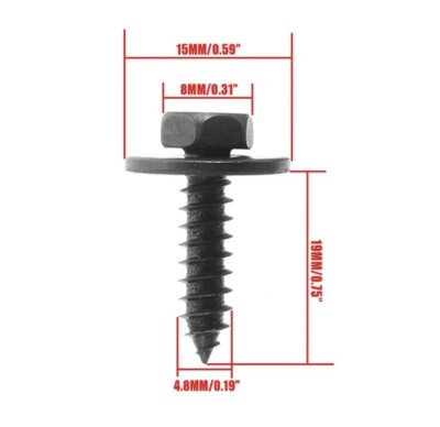 Lot De 20 Vis Et écrous En U Pour Pare-chocs - Neuf, Tête Torx, Argenté
