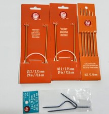 Lot of 2 Boye Knitting Needles Aluminum Circular Sz US2  1PKG Double Ended Sz2
