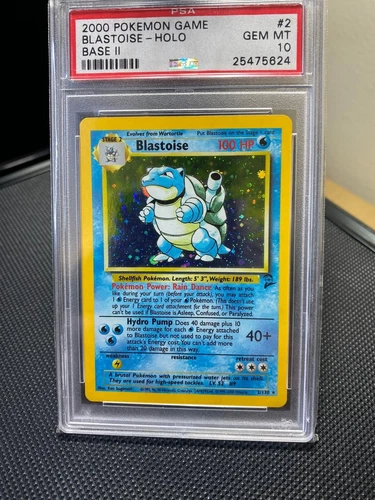 Pokemon Blastoise Base Set 2 II Holo Rare 2/130 PSA 10 Gem Mint