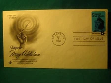 First Day of Issue-Art Craft Cachet-8c Prevent Drug Abuse-Scott#1438-Issued 1971