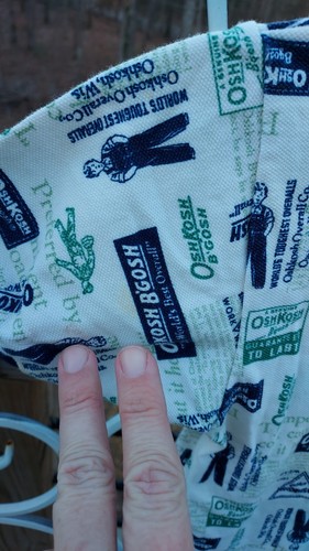 Vintage Oshkosh B'gosh Boys size 7 blue green boy in overalls cut shirt Farmer - Picture 8 of 8