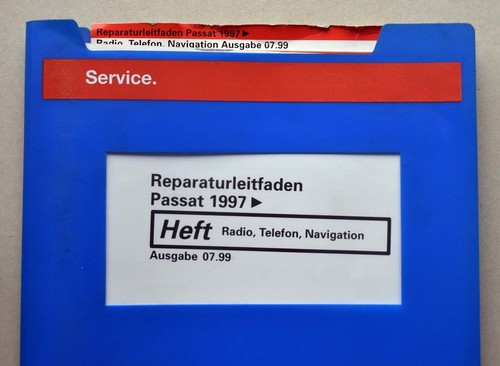 VW Passat 3B (B5), Radio, Telefon und Navigation, , Reparaturleitfaden