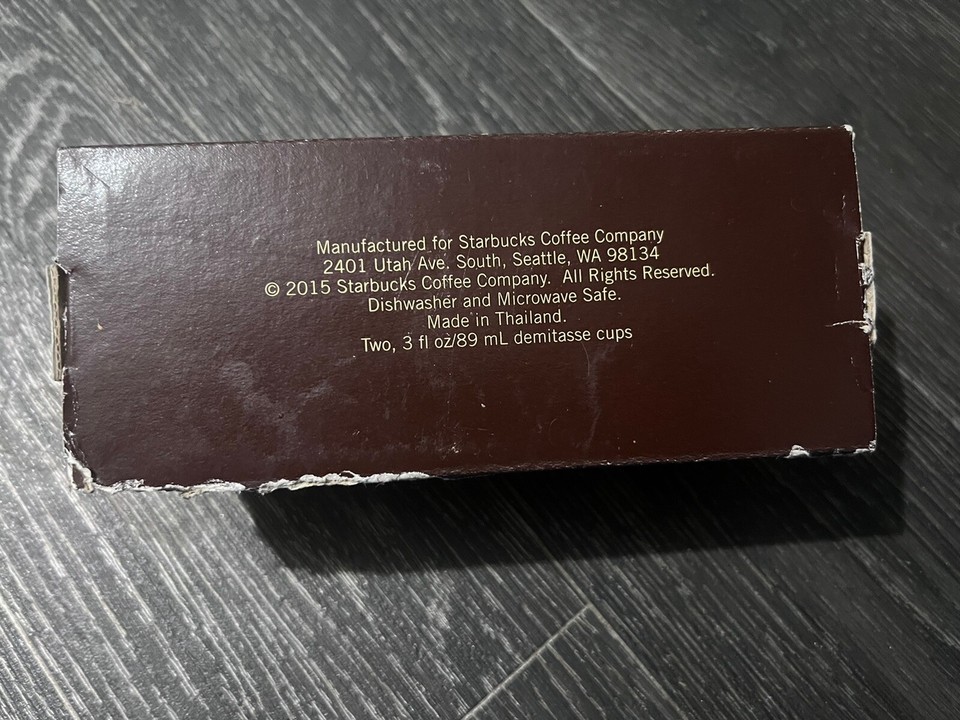 Starbucks Set of Two Demitasse England + London 2015 Collectable