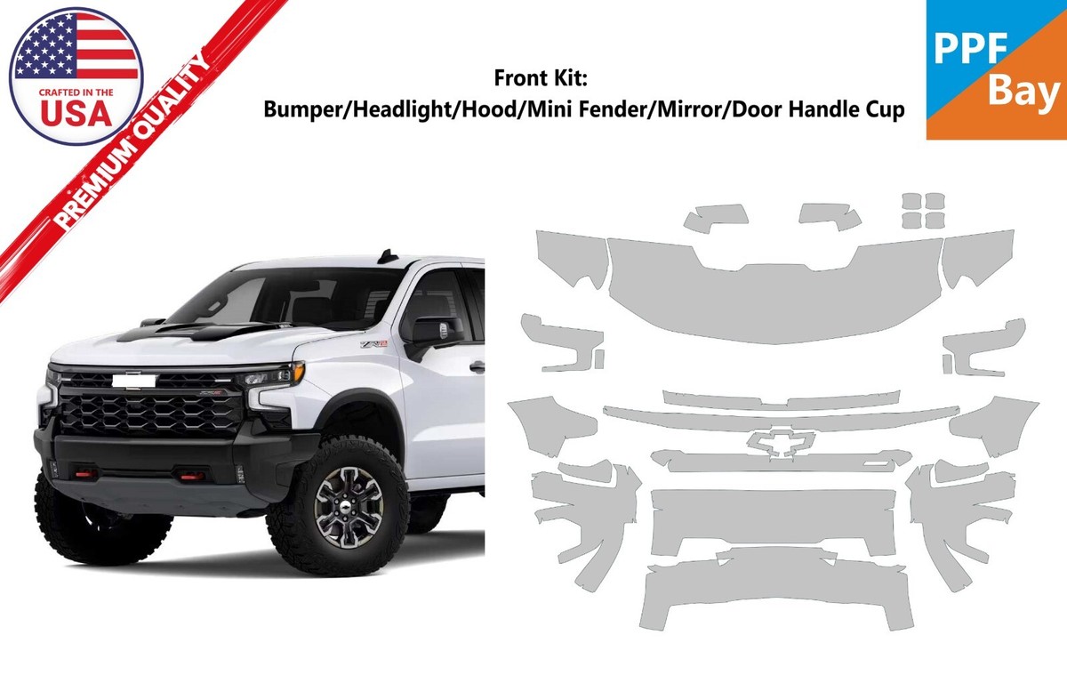 Partial Hood Fender & Mirror Kit | CHEVROLET SILVERADO 1500 WT 2024 Partial Hood Fender & Mirror Kit | CHEVROLET SILVERADO 1500 WT 2024