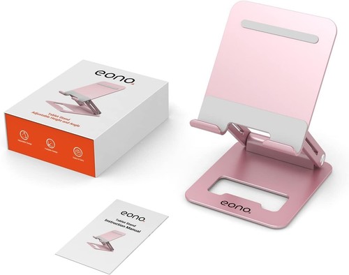 Adjustable & Foldable Mobile Cell Phone Stand Holder, 4.7''-7.9'' Phones Pink - Zdjęcie 2 z 8