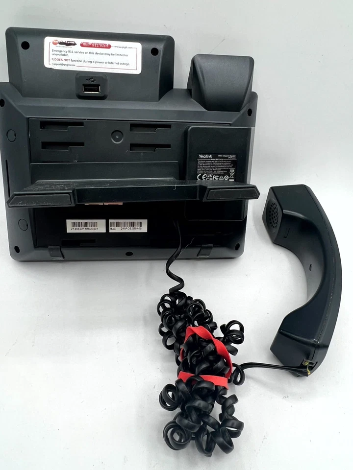Telefone IP Yealink SIP-T43U preto tela de 3,7" porta dupla Gigabit Ethernet USB 2.0 - Imagem 4 de 4