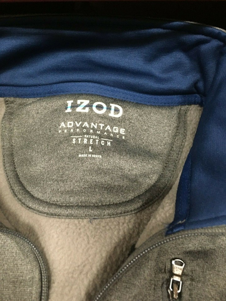 IZOD Jacket Advantage Performance Stretch Men's Full Zip, 3 Pocket ...
