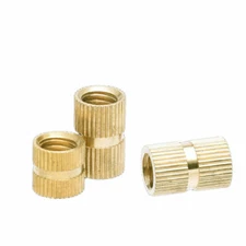M6 M8 Brass Thread Inserts Nuts Copper injection Plastic Knurl Nut Various Sizes