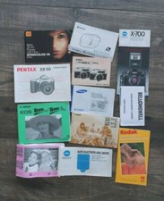 Lot of 12 Vintage Camera Manuals Minolta Canon Pentex Samsung Konica Kodak Books