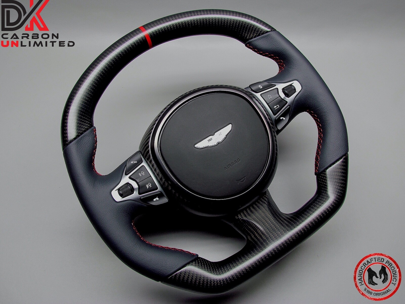 Aston Martin DBX Any Color Stitch & Ring Gloss or Matte Carbon Steering Wheel v3
