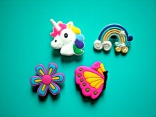 Rainbow Butterfly  Shoe Charms   Fits Crocs - Jibbitz-style Shoe Decoration"