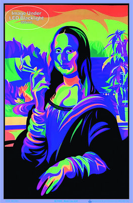 Mona Lisa Joint Blacklight Poster - Flocked - 23