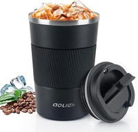Thermobecher Kaffeebecher Auslaufsicherer Deckel Edelstahl Isolierbecher 380Ml