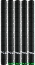 Grip One G1 Wrap Golf Grips Non-Taper Standard Core .600 Round   Black Set of 5