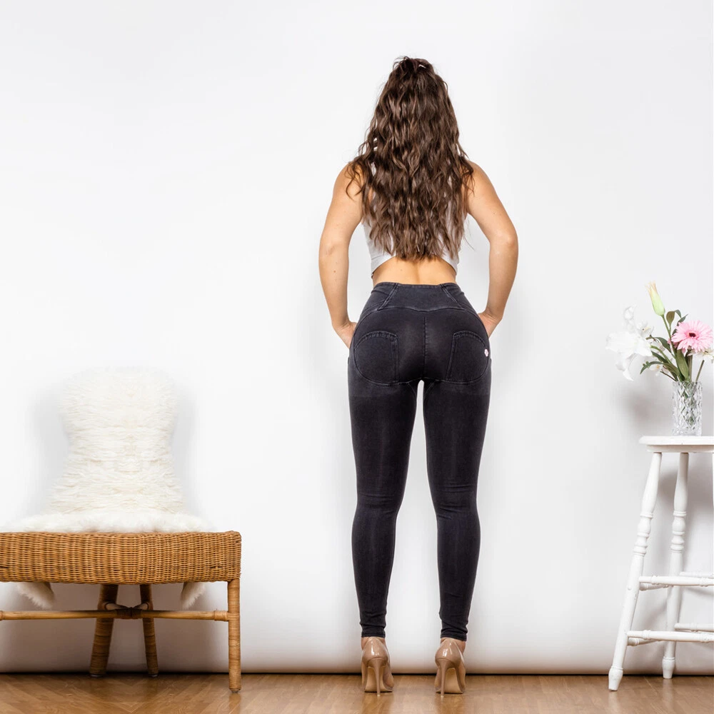 Shascullfites Butt Lifting Jeans High Waist Skinny Fit Stretch