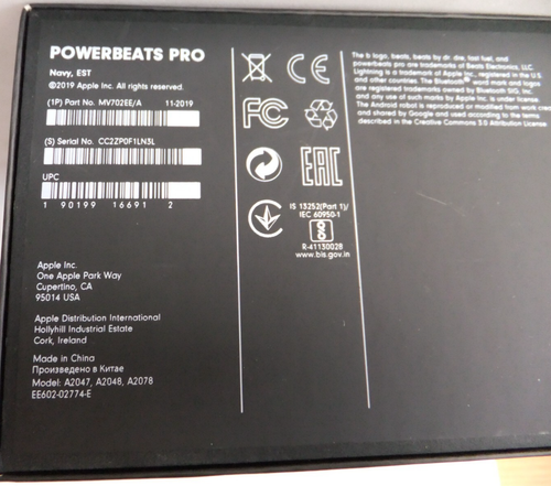 Apple Powerbeats Pro Beats by Dr. Dre Caja de Embalaje SOLO Vacía + Almohadillas para las Orejas - Imagen 6 de 7