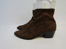 Sole Society Womens Size 8.5 M Cheetah Brown Suede Ankle Fashion Boots Bootie