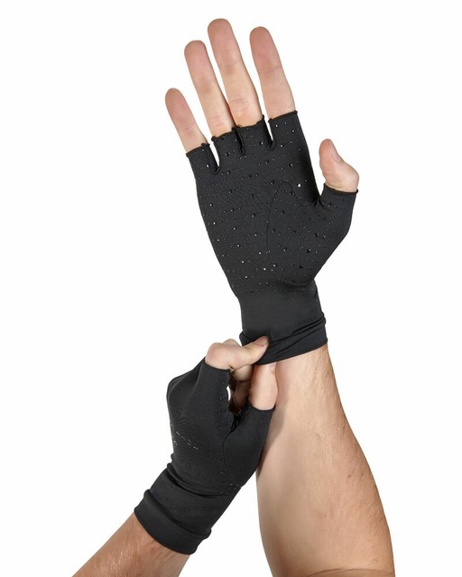Tommie Copper Mens Half Finger Support Compression Gloves ...