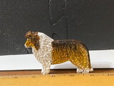 Handmade Wooden Handpainted  Textured  SABLE COLLIE Pin/Statue/Ornament/Magnet