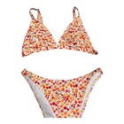 Orange & Red Floral Bikini Size M — photo 2