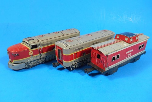 Vintage Marx Monon Hoosier Line 81F Lok + B Einheit + 3855 Begleitwagen | Zustand: Used