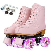 SilverTree Roller Skates for Women and Girls PU Leather High-top Adult Roller...