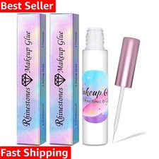 Rhinestones Face Glue for Cosplay Makeup, 2PCS Body Glue Waterproof Eye Glitt...