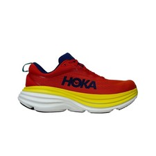 Hoka One One Bondi 8 Mens 8 D Running Shoes Red Alert Flame 1123202 RAFL