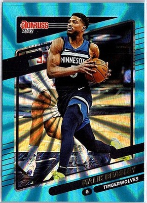 2021-22 Donruss #58 Malik Beasley Holo Teal Laser