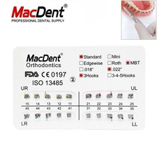 MacDent Supports d'orthodontie dentaire base en maille métallique standard MBT 022 3H 1 pack