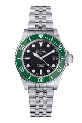 Davosa 16155007 Ternos Diver Taucheruhr 200m Automatic schwarz/grün PentaLink...