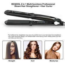 Steam Flat Iron Hair Straightener with Ceramic Plates & Argan Oil Treatment 4
