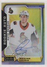 2018-19 O-Pee-Chee Platinum Rookie Autos Rainbow Color Wheel Max Lajoie Auto 0c6