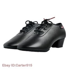 Men's Latin Dance Shoes Rumba Modern Soft Soled Comfort Block Heel Fashion Chic