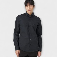 Calvin Klein Men's Shirt K10K113265 Black Color Long Sleeve Sizes 37-41