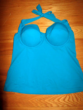 34B    Victoria's Secret    TANKINI Swim suit Top Swimwear    WIRE Push up BLUE