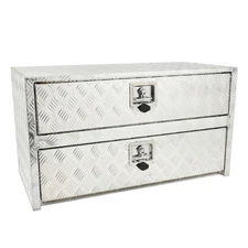 36"X18"X20" Aluminum Underbody Truck Tool Box w/Drop Door & Drawer For Storage
