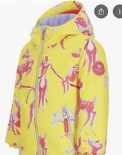 Obermeyer Ashor Floral Fauna Full Zip Hooded Ski Jacket Kids Youth Size 7 NWT