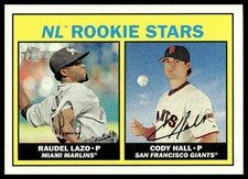 2016 Topps Heritage #185 NL Rookie Stars (Raudel Lazo / Cody Hall) RC NM+